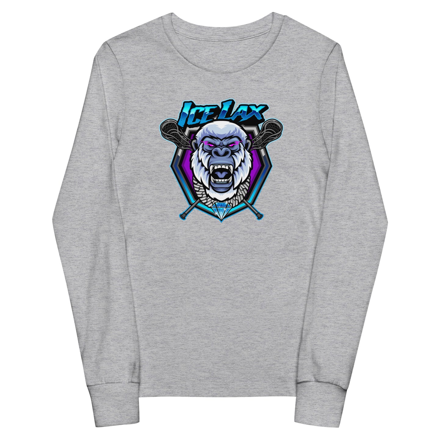 Youth ICE LAX Bella + Canvas Long Sleeve Shirt