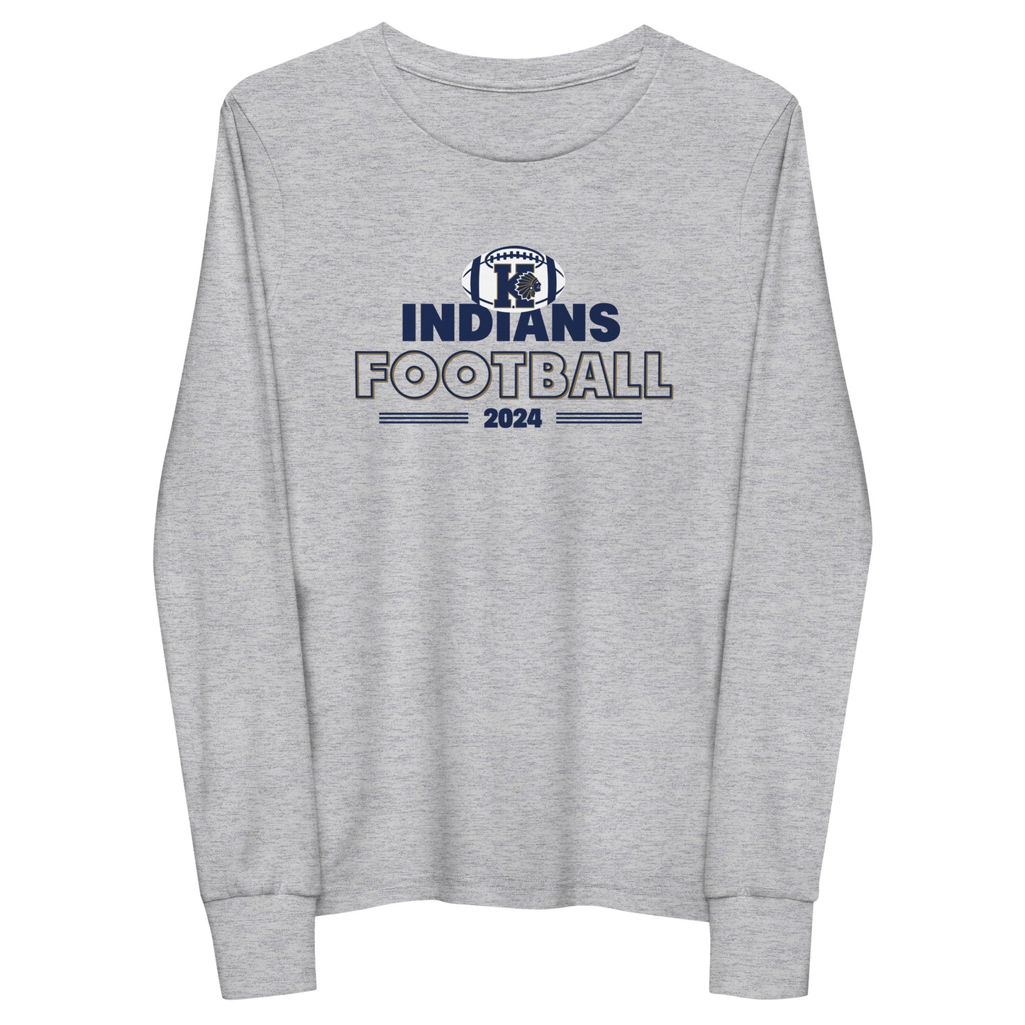 Youth Keller Football Bella + Canvas Long Sleeve Shirt