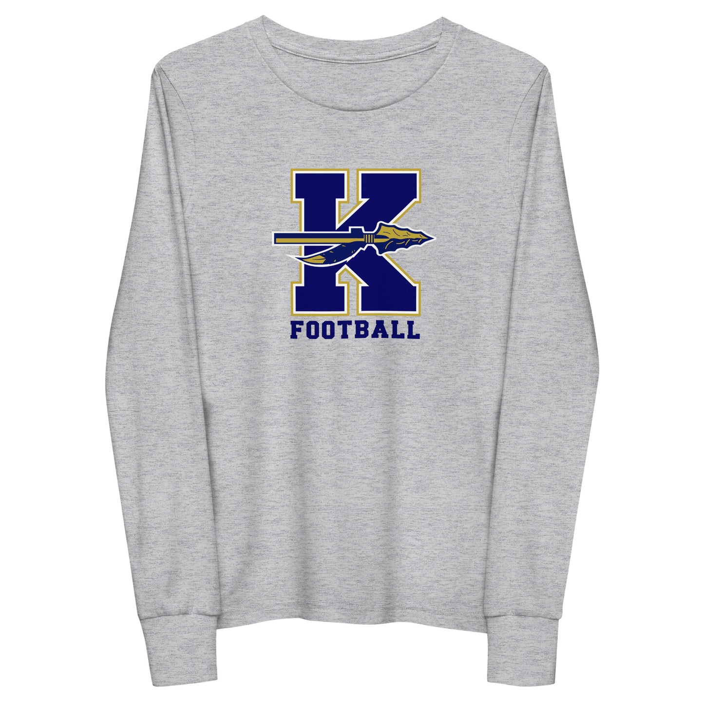 Youth Keller Football Bella + Canvas Long Sleeve Shirt