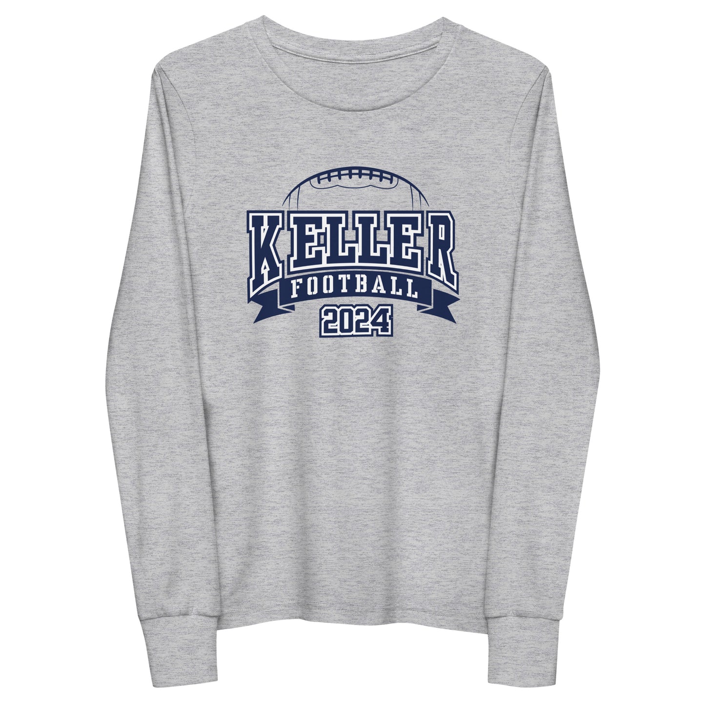Youth Keller Football Bella + Canvas Long Sleeve Shirt
