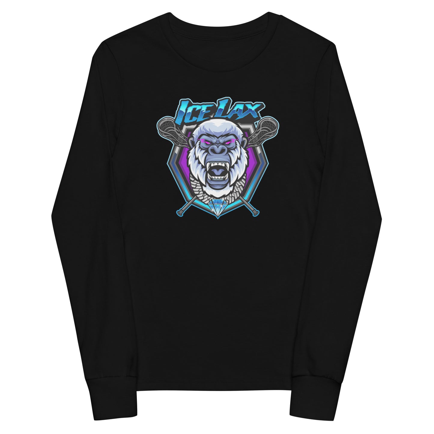 Youth ICE LAX Bella + Canvas Long Sleeve Shirt