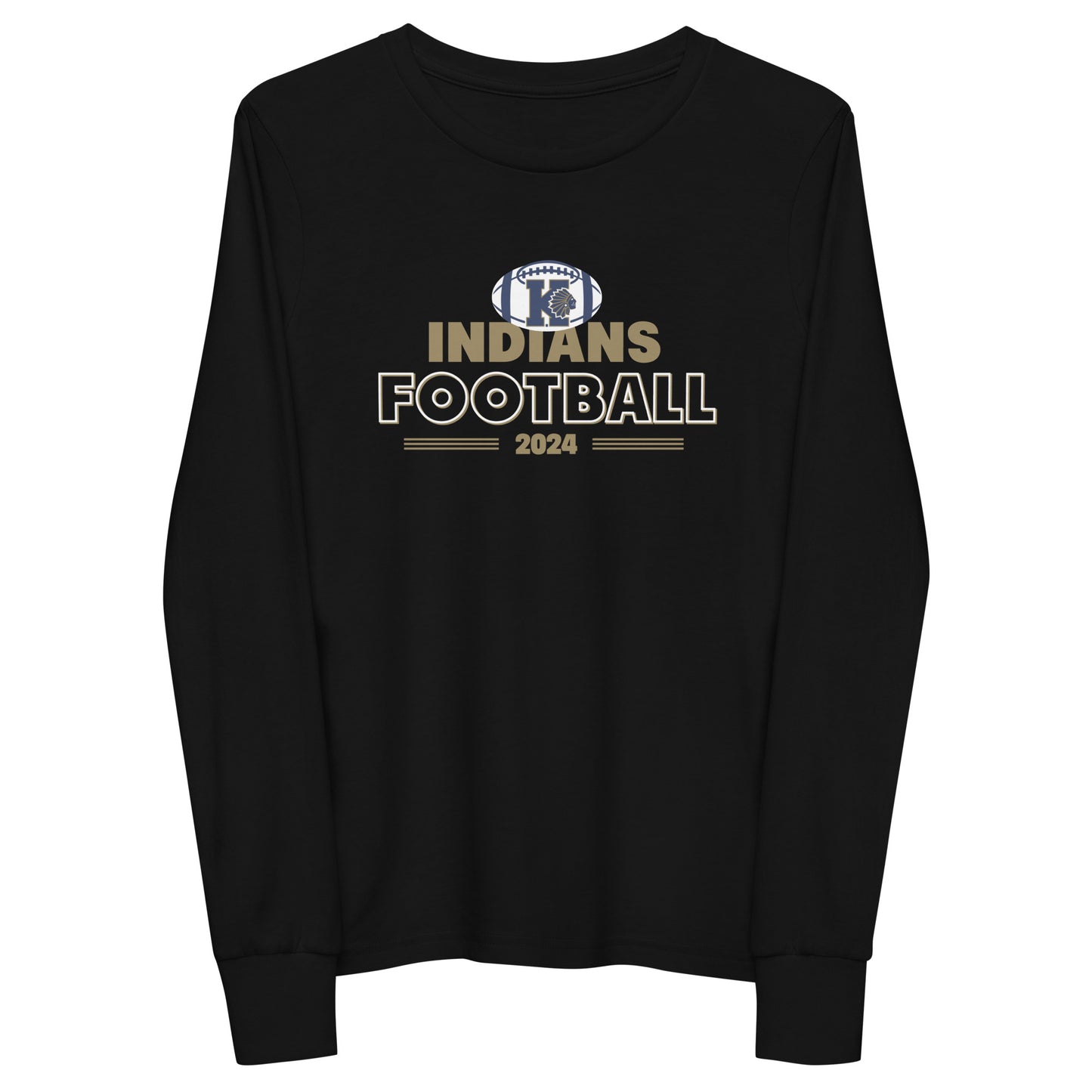 Youth Keller Football Bella + Canvas Long Sleeve Shirt