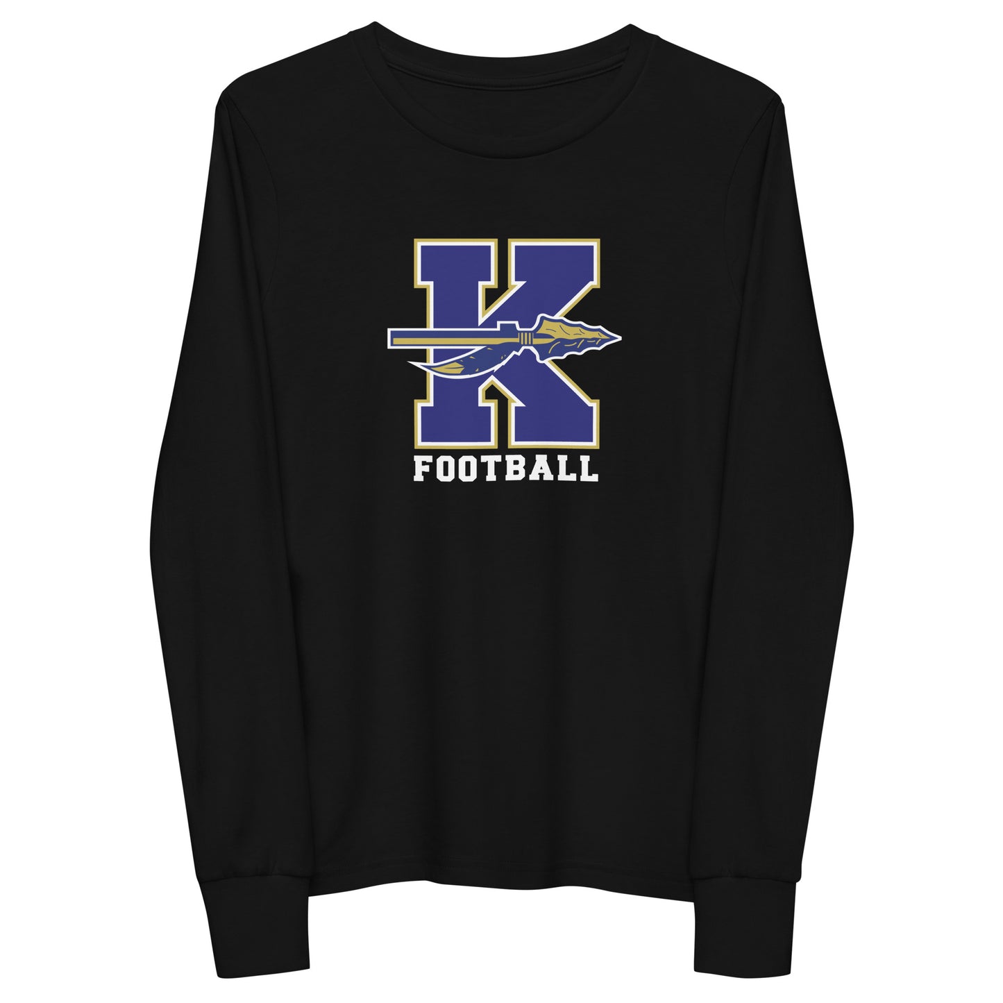 Youth Keller Football Bella + Canvas Long Sleeve Shirt