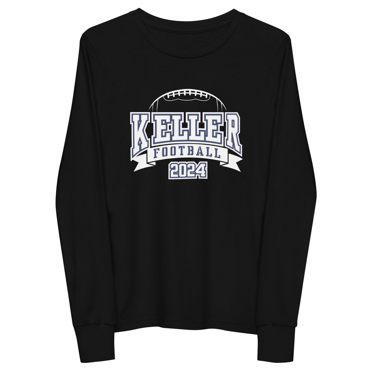 Youth Keller Football Bella + Canvas Long Sleeve Shirt