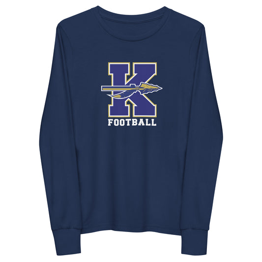 Youth Keller Football Bella + Canvas Long Sleeve Shirt