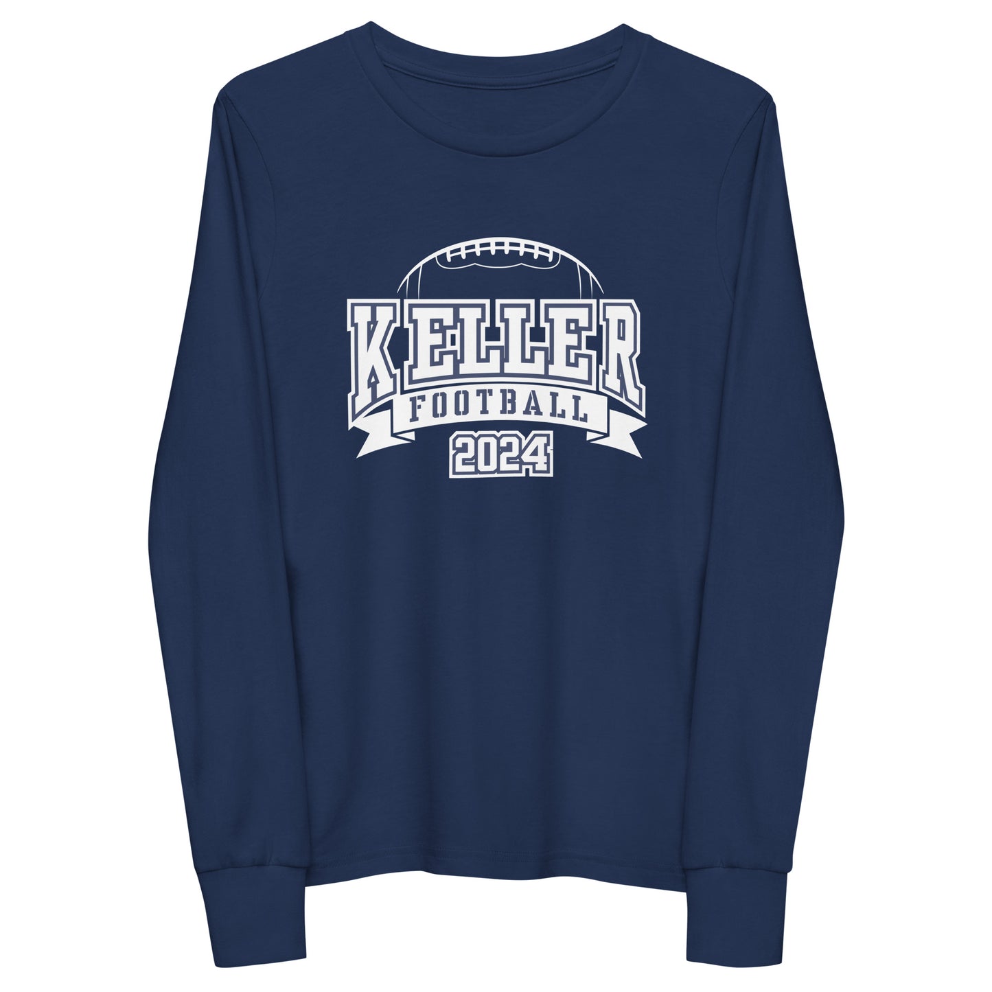 Youth Keller Football Bella + Canvas Long Sleeve Shirt