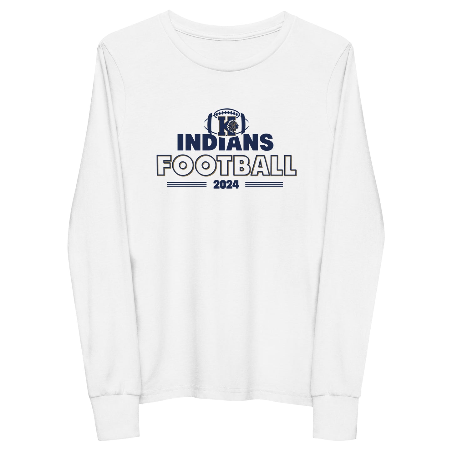 Youth Keller Football Bella + Canvas Long Sleeve Shirt