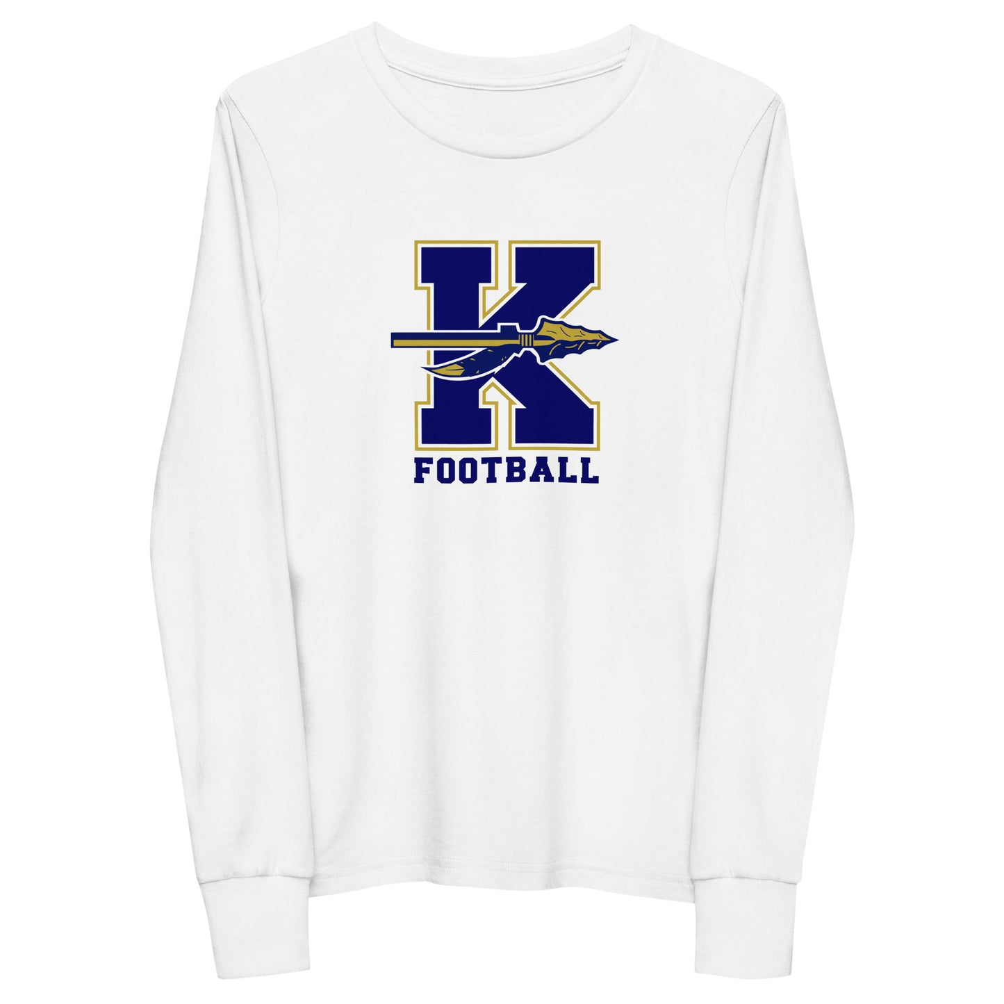 Youth Keller Football Bella + Canvas Long Sleeve Shirt