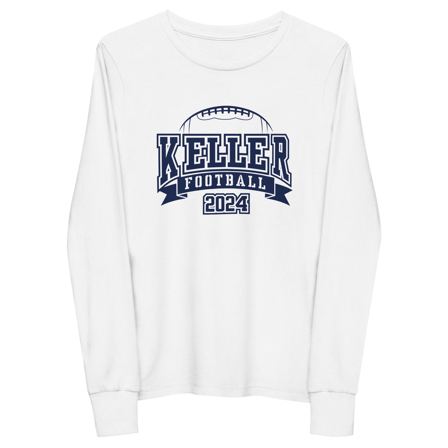 Youth Keller Football Bella + Canvas Long Sleeve Shirt