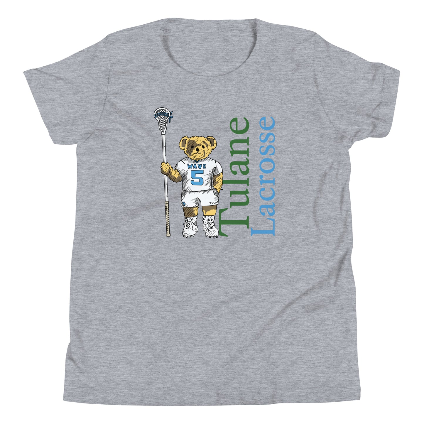 Youth Tulane Lacrosse Bella + Canvas T-Shirt