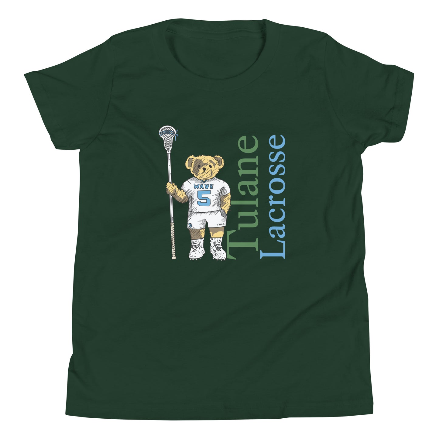 Youth Tulane Lacrosse Bella + Canvas T-shirt