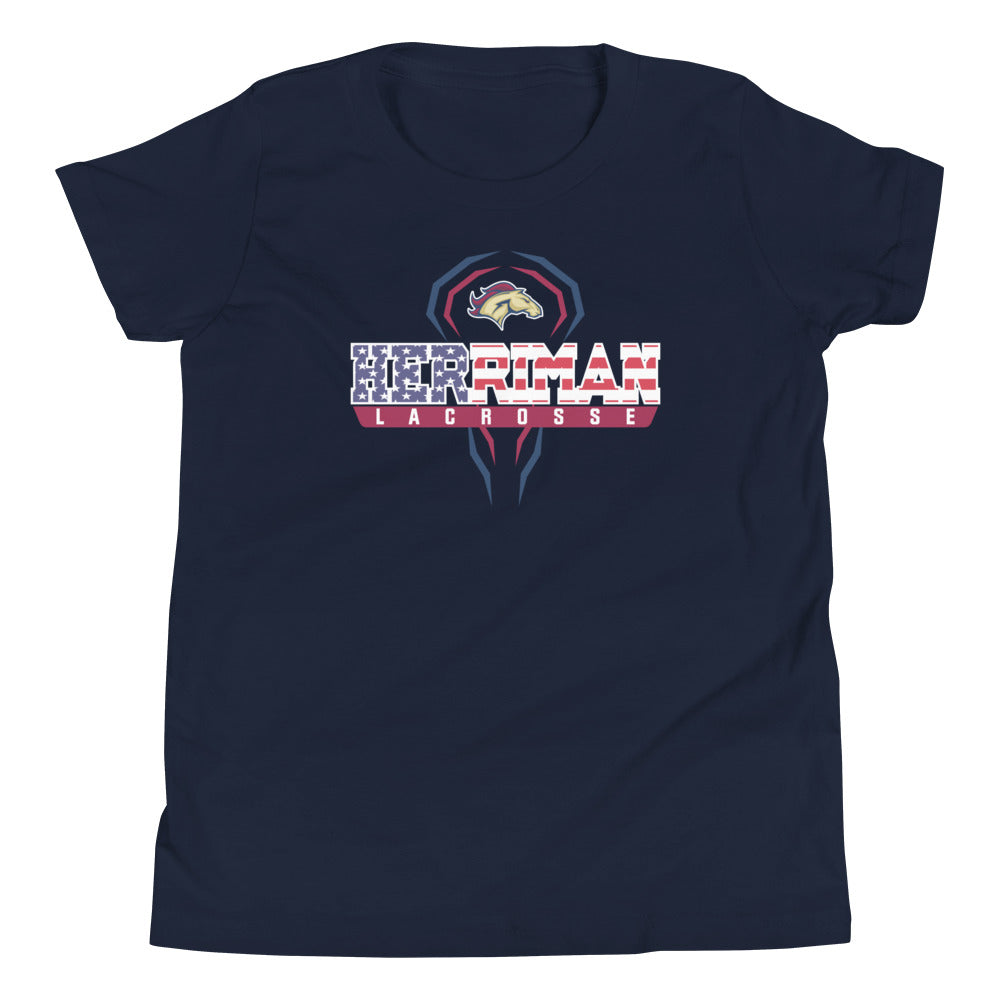 Youth Herriman Lacrosse USA Bella + Canvas T-shirt