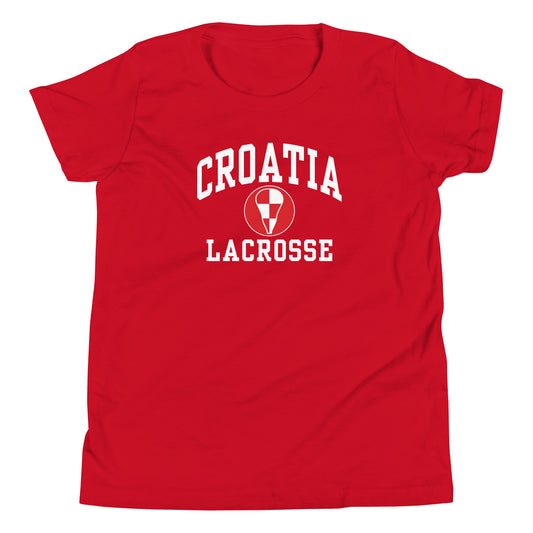Youth Croatia Lacrosse Bella + Canvas T-shirt