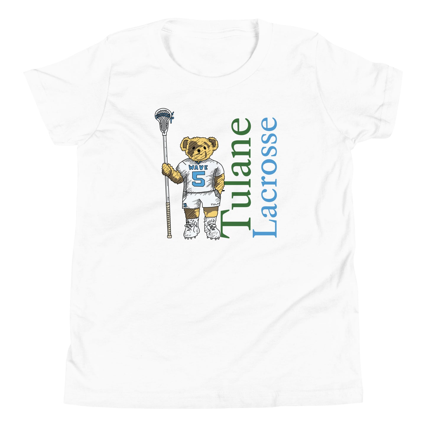 Youth Tulane Lacrosse Bella + Canvas T-Shirt