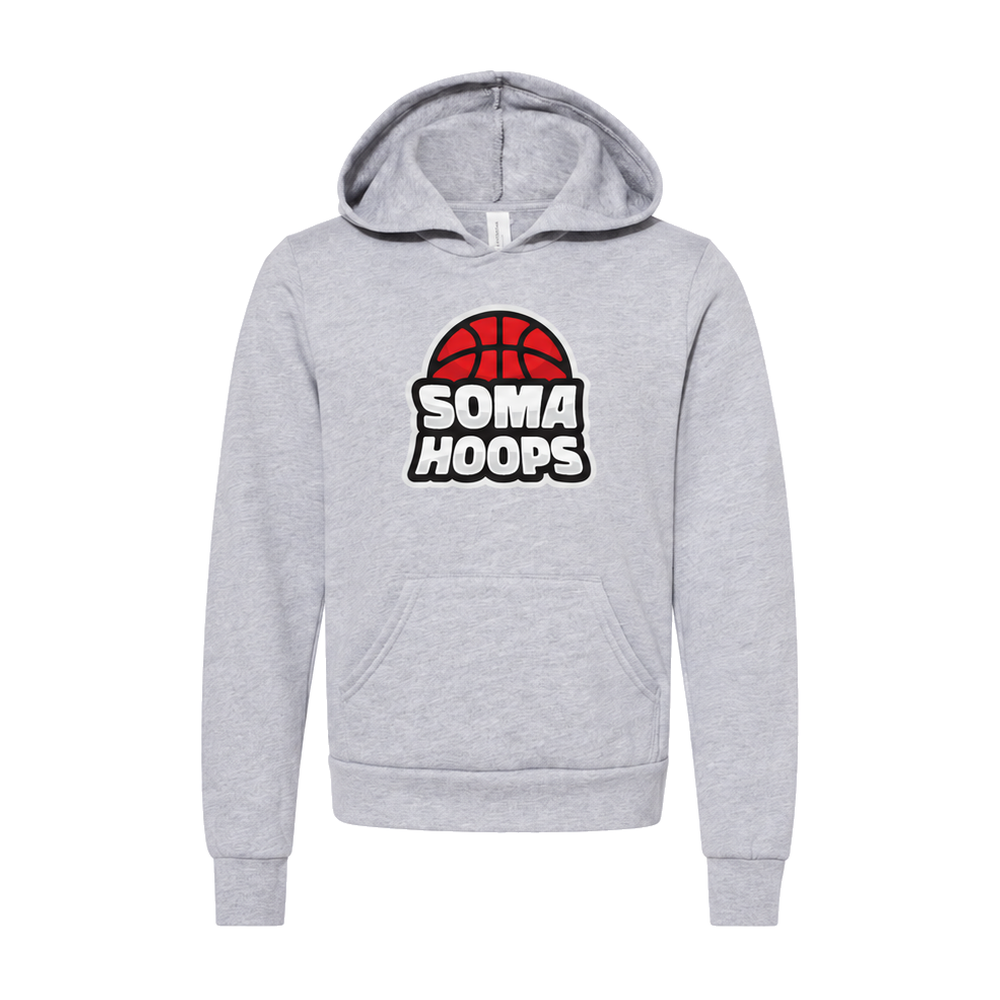 Youth SOMA Hoops Pullover Hoodie — Athletic Heather