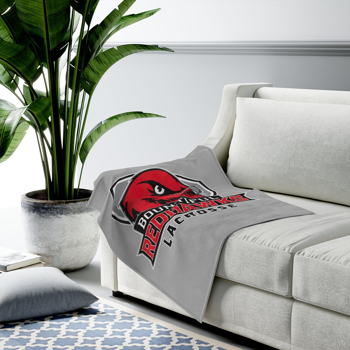 Bountiful Lacrosse Velveteen Plush Blanket
