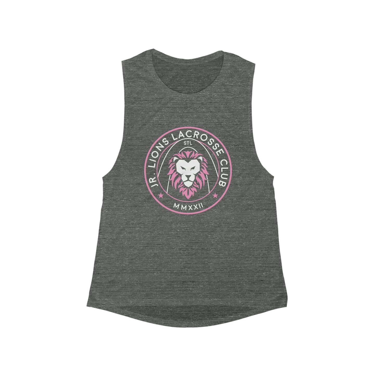 Women's Jr. Lions Lacrosse Bella + Canvas Flowy Scoop Muscle Tank