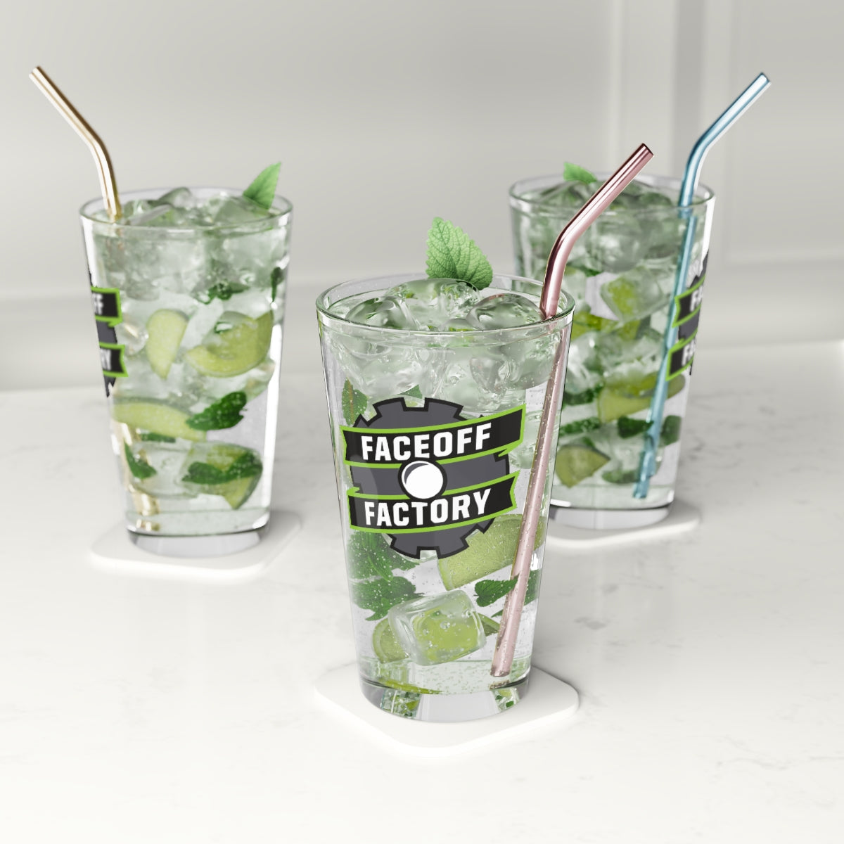 Faceoff Factory Pint Glass - 16oz