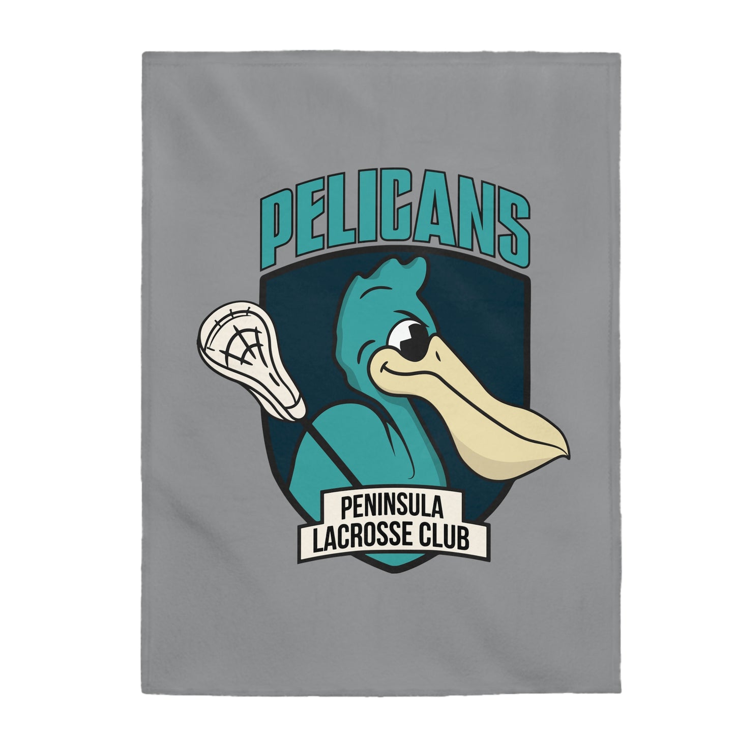 Peninsula Lacrosse Velveteen Plush Blanket