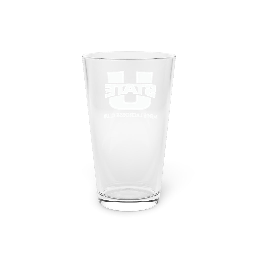 USU Lacrosse Pint Glass