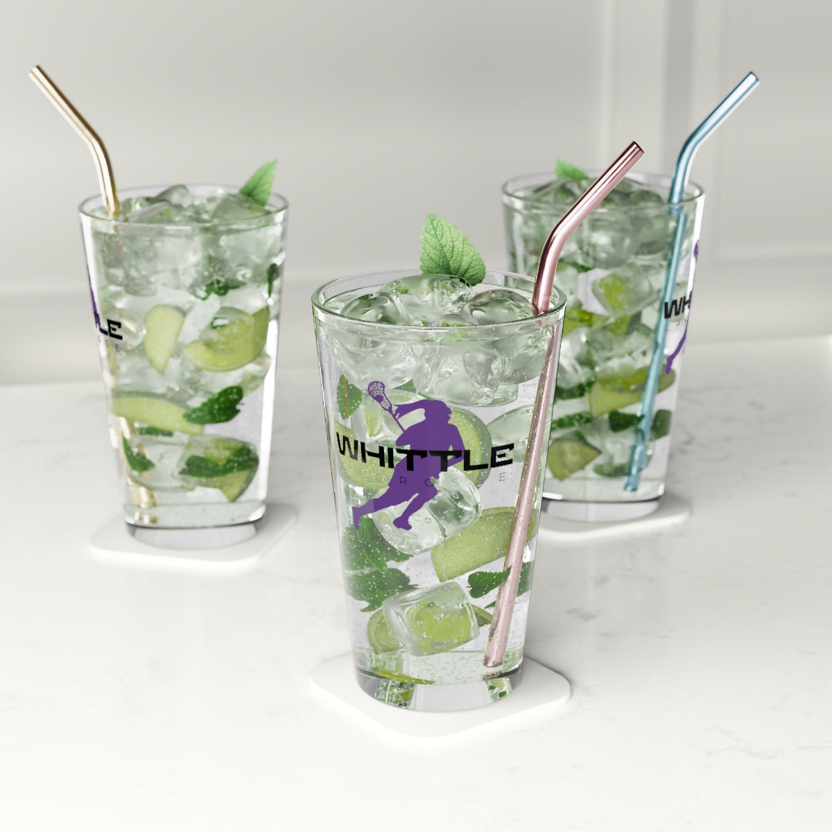Whittle Lacrosse Pint Glass - 16oz