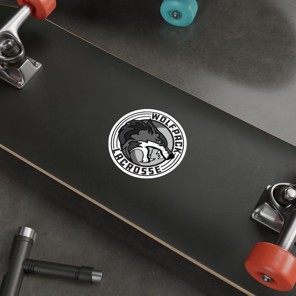 Wolfpack Lacrosse Die-Cut Sticker