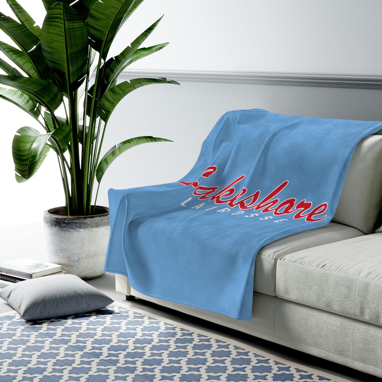 Samford Lacrosse Velveteen Plush Blanket