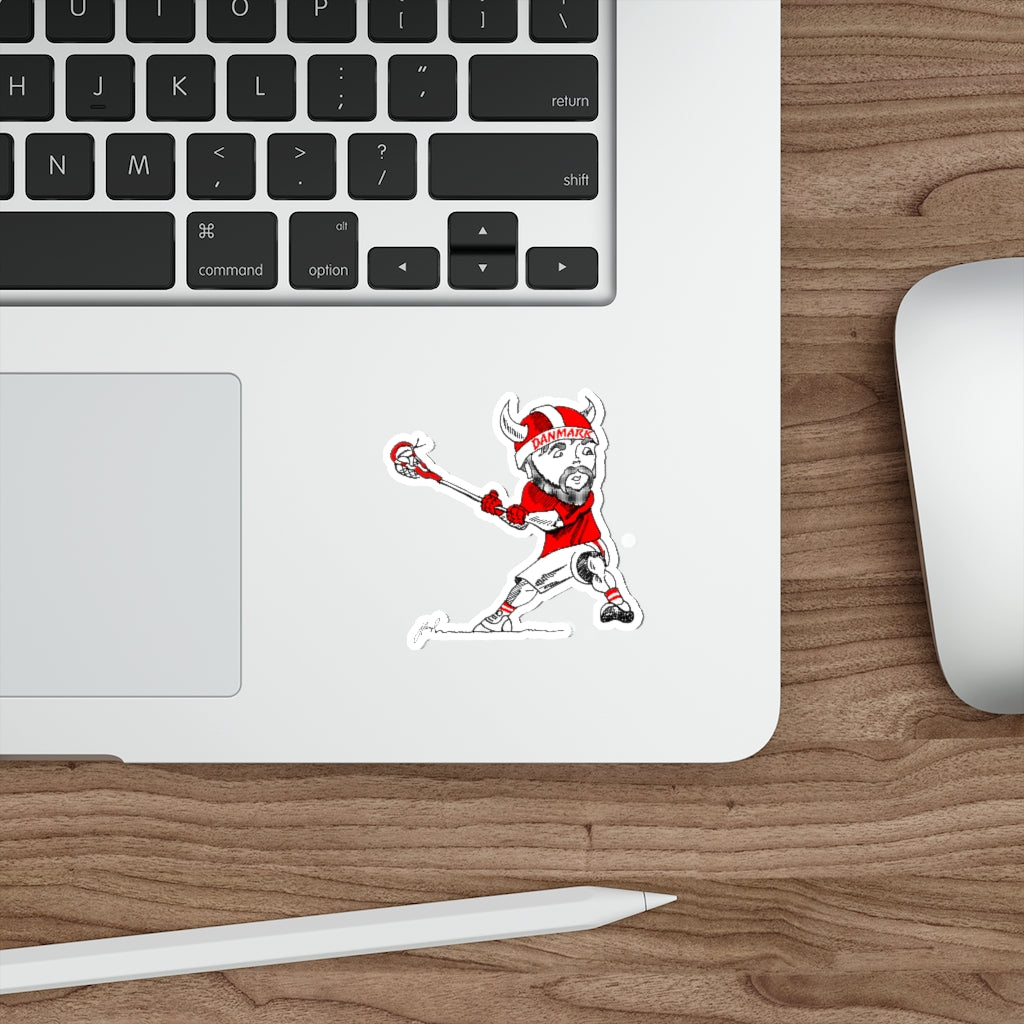 Danish Lacrosse Die-Cut Stickers