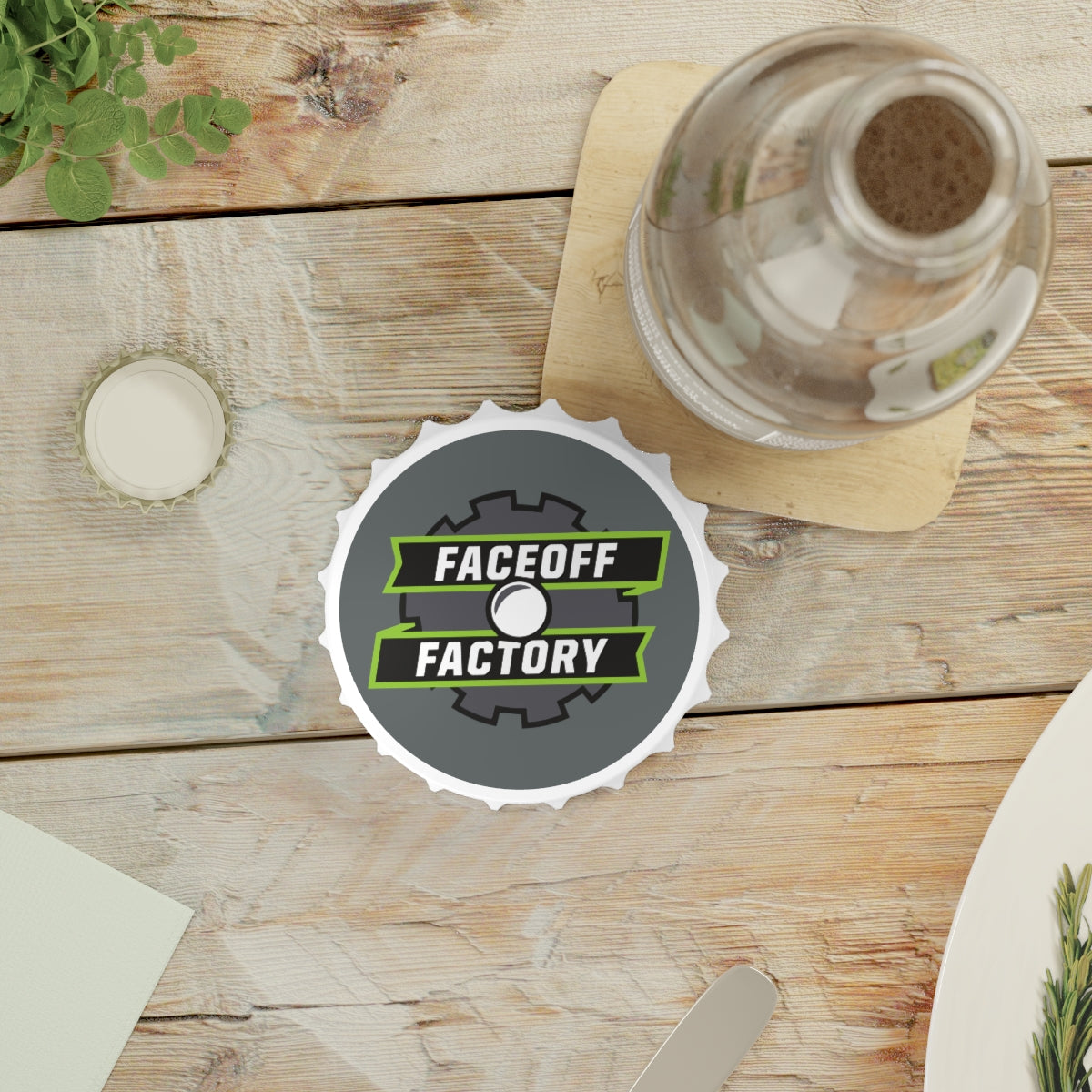 Faceoff Factory Bottle Opener