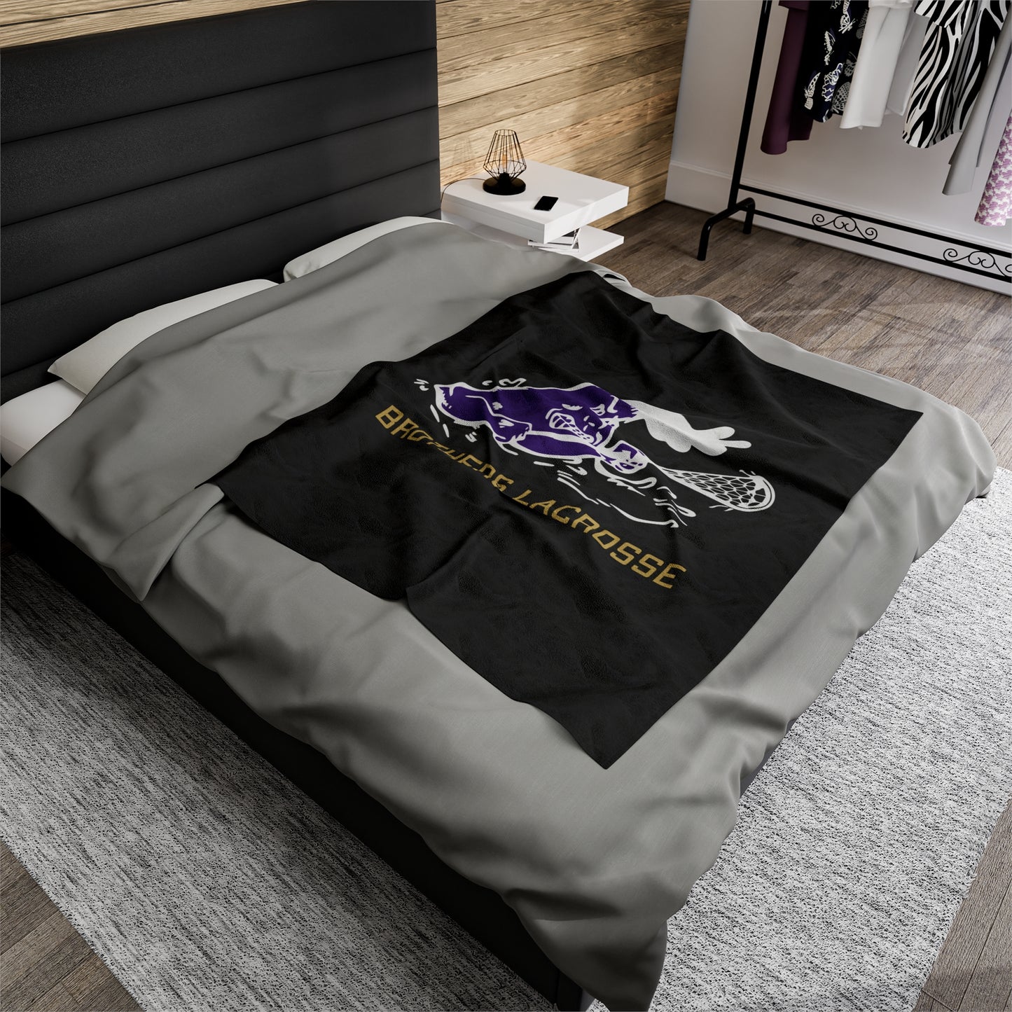 CBHS Lacrosse Wave Velveteen Plush Blanket