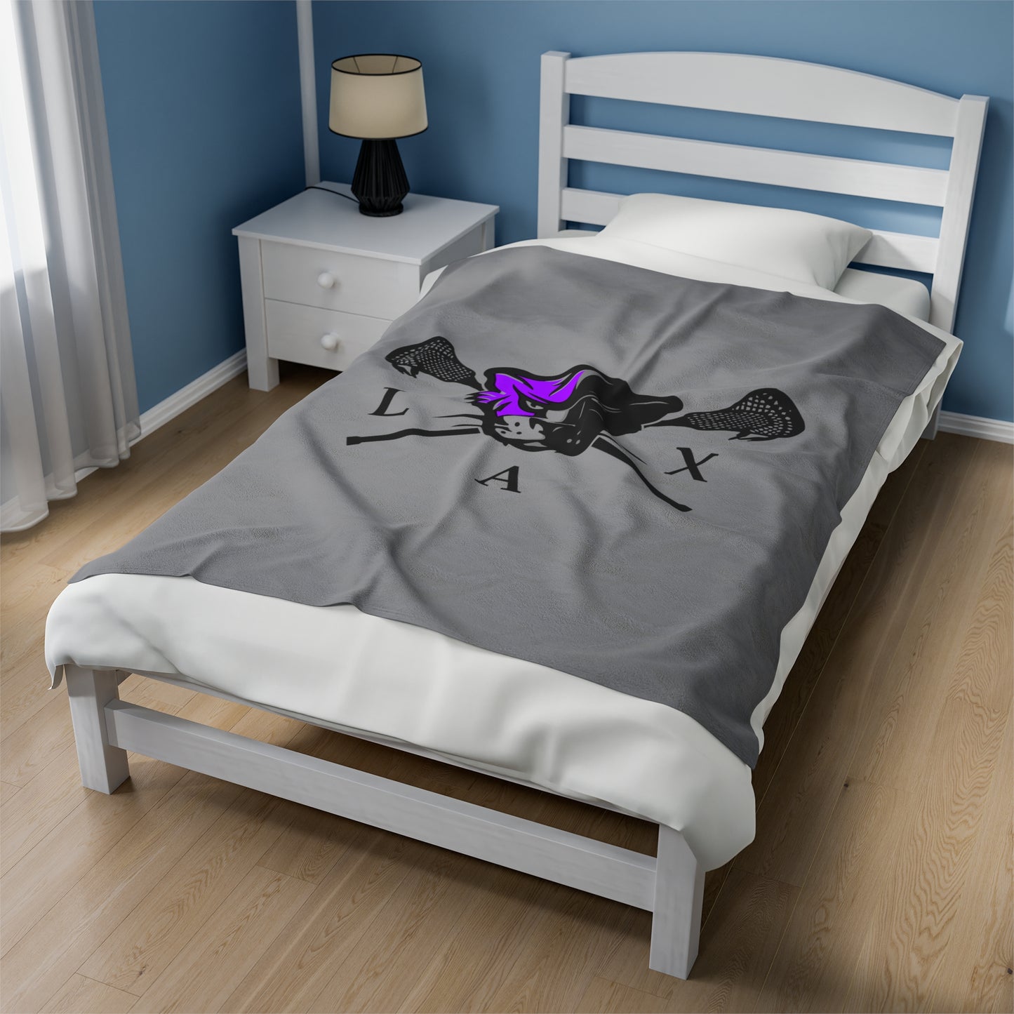 LaxCats Velveteen Plush Blanket