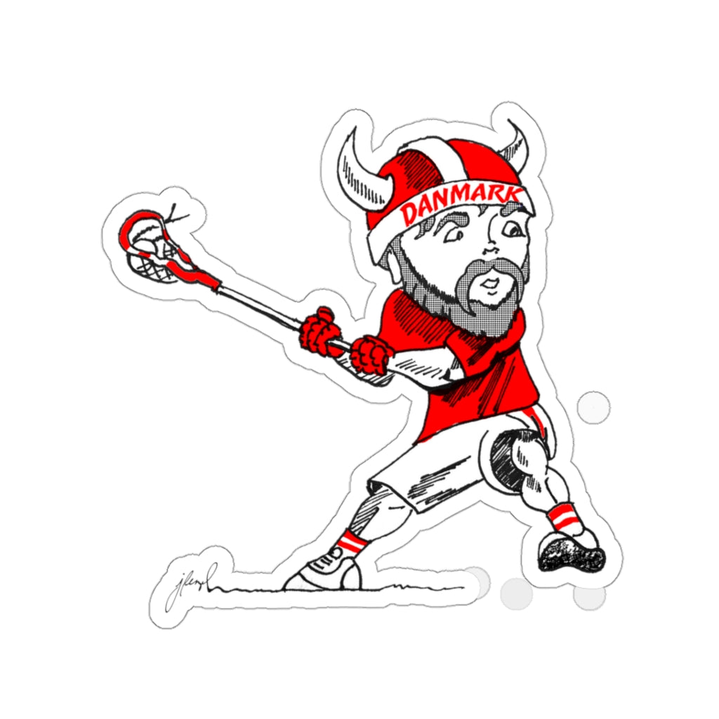 Danish Lacrosse Die-Cut Stickers