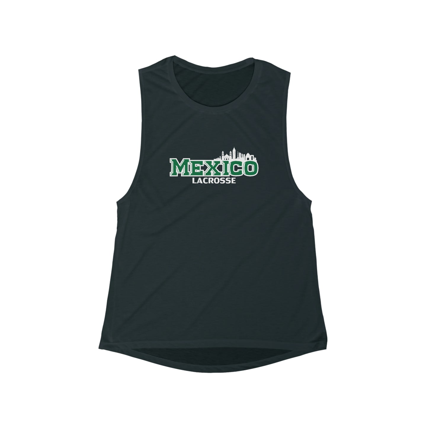 Women's Team Mexico Box Bella + Canvas Flowy Scoop Muscle Tank