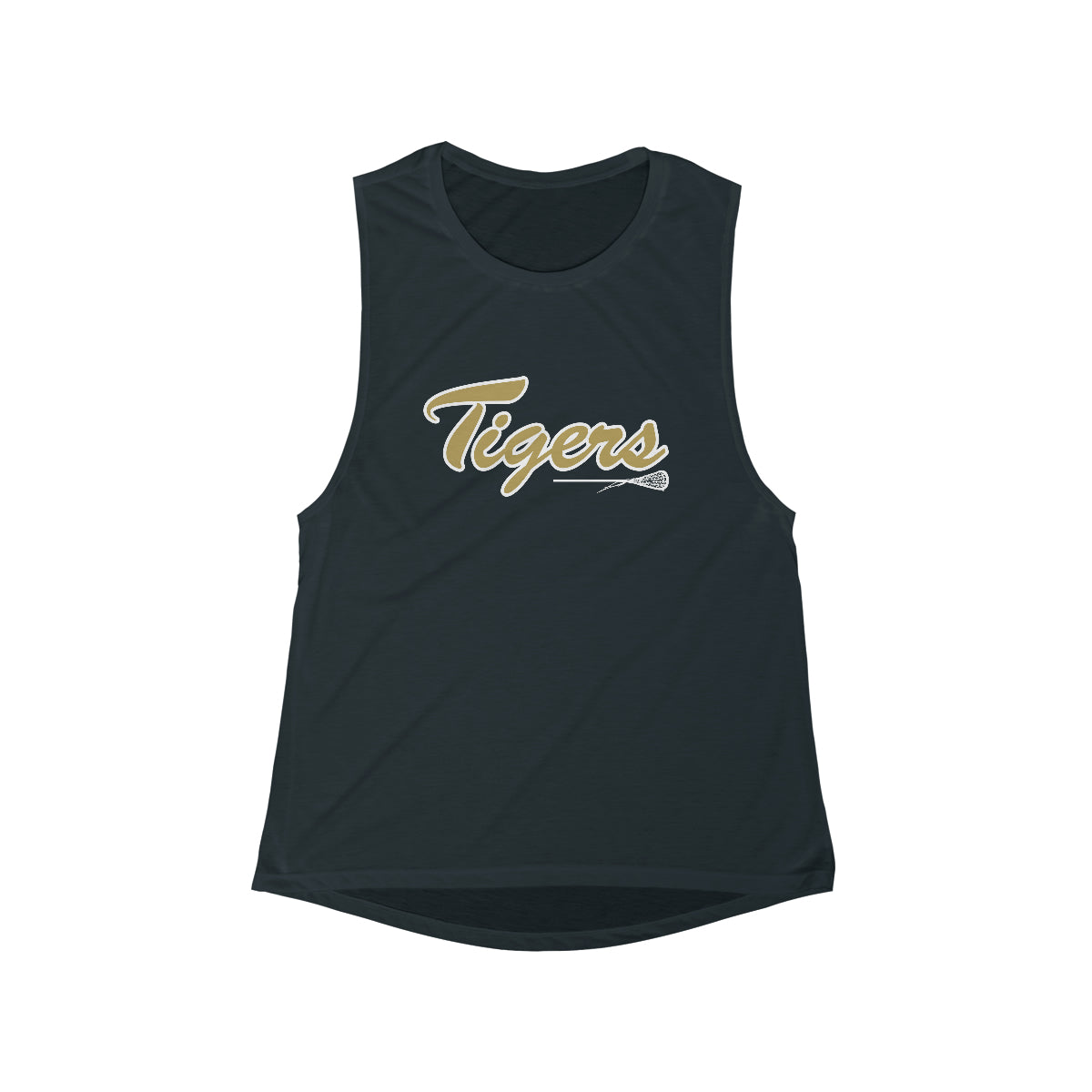 Women's Drip Tigers Lacrosse Bella + Canvas Flowy Scoop Muscle Tank