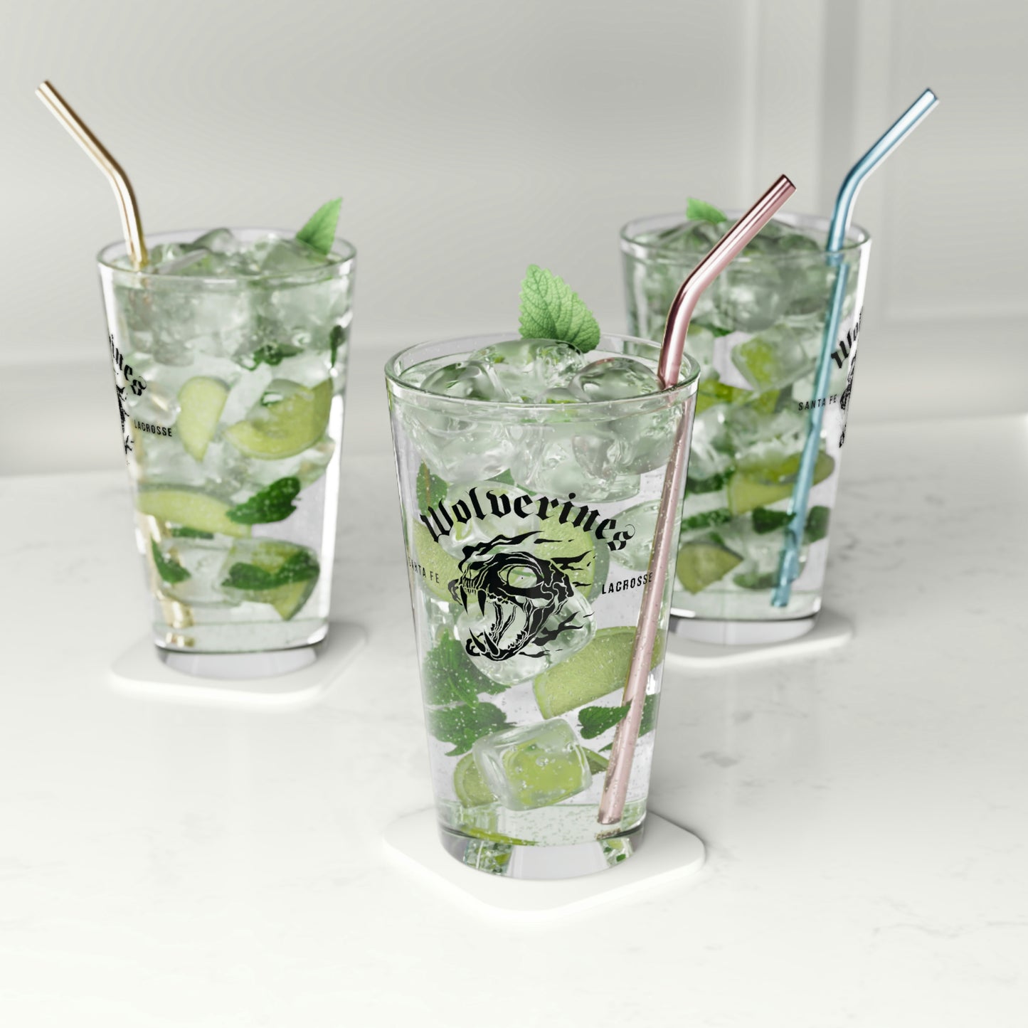 Santa Fe Lacrosse Pint Glass - 16oz