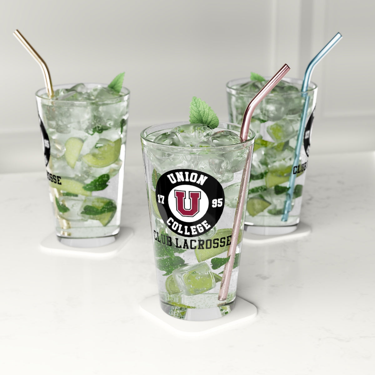 Union Club Lacrosse Pint Glass