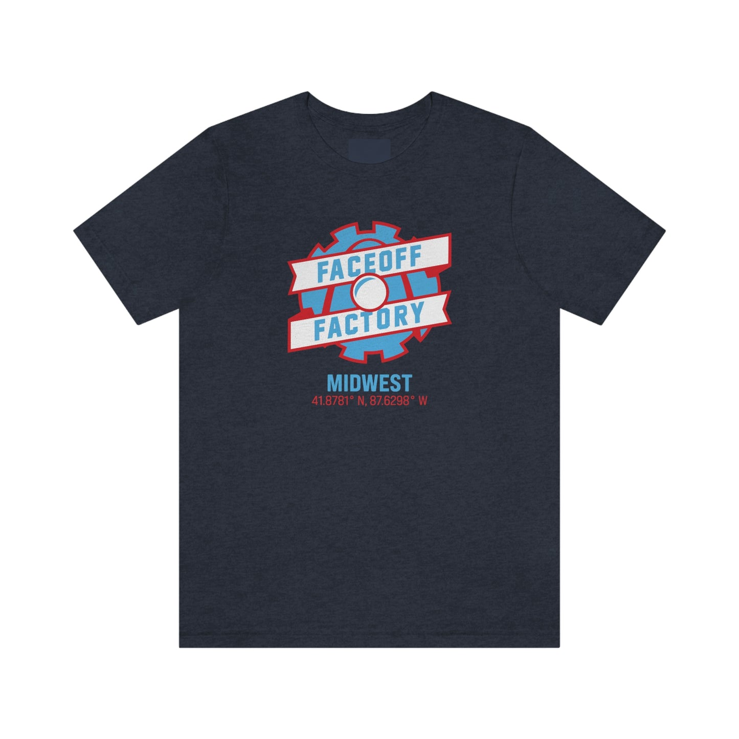 Adult Faceoff Factory Bella + Canvas Short Sleeve Cotton Tee - Midwest