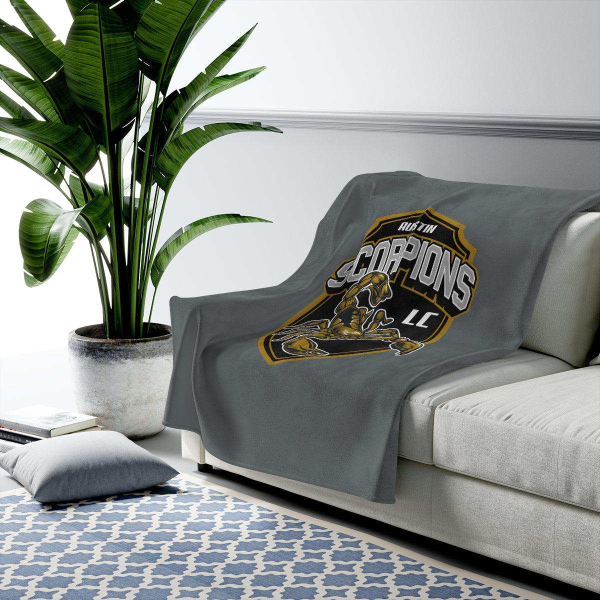 Austin Scorpions Velveteen Plush Blanket