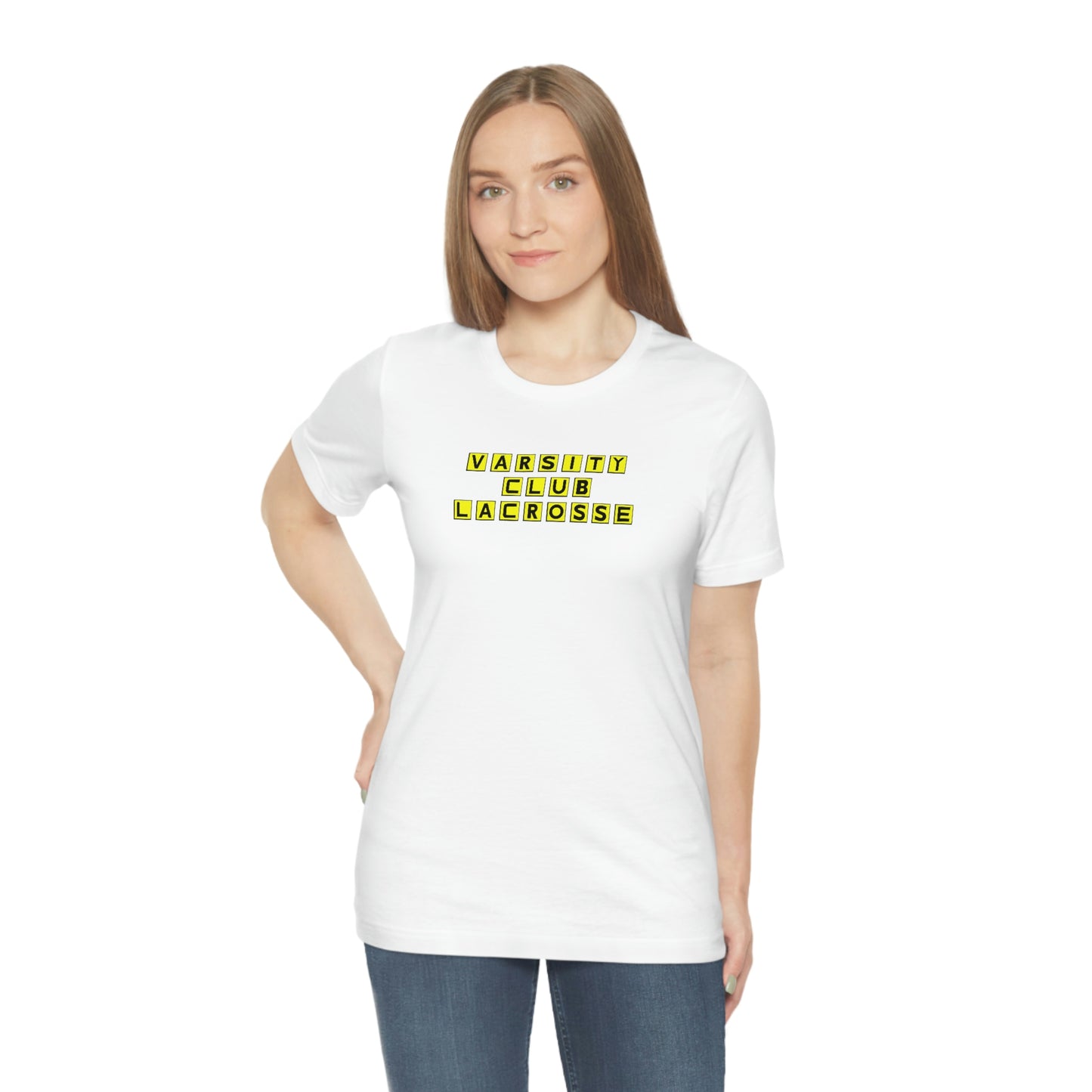 Adult Varsity Club Lacrosse Bella + Canvas Short Sleeve Cotton Tee - Waffle