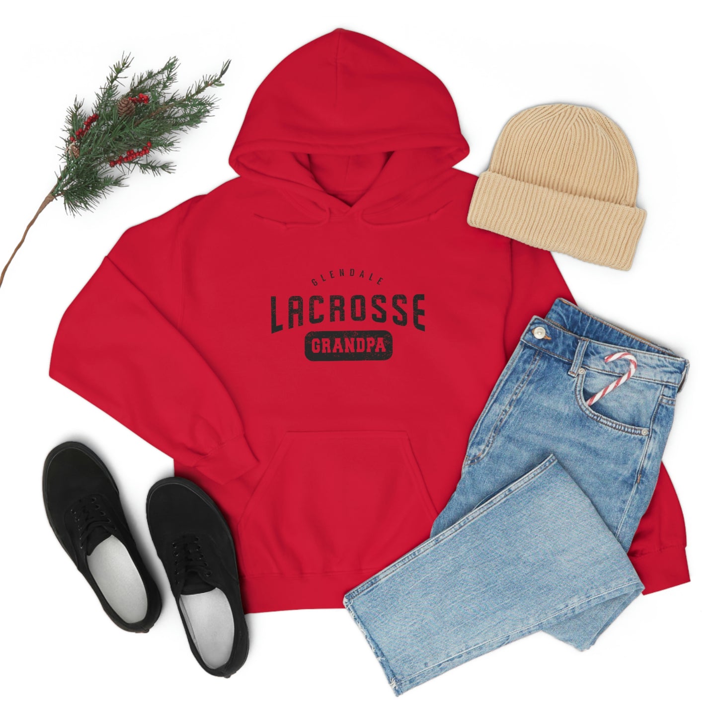 Adult Glendale HS Lacrosse Gildan Heavy Blend™ Hooded Sweatshirt - Grandpa