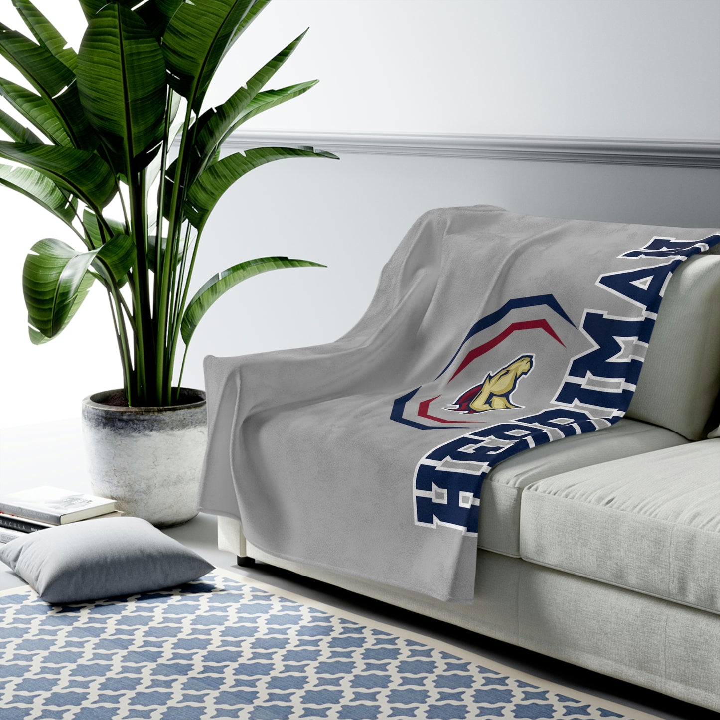 Herriman Lacrosse Velveteen Plush Blanket