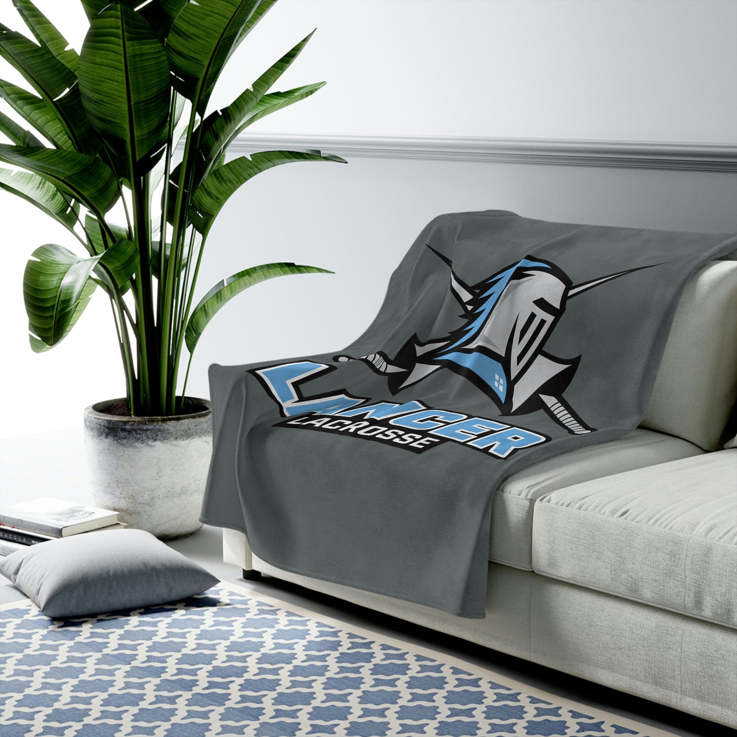 Lancer Lacrosse Velveteen Plush Blanket