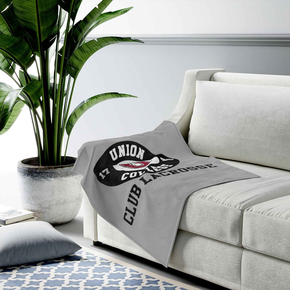 Union Club Lacrosse Velveteen Plush Blanket