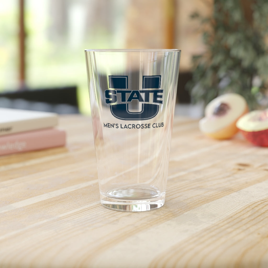 USU Lacrosse Pint Glass