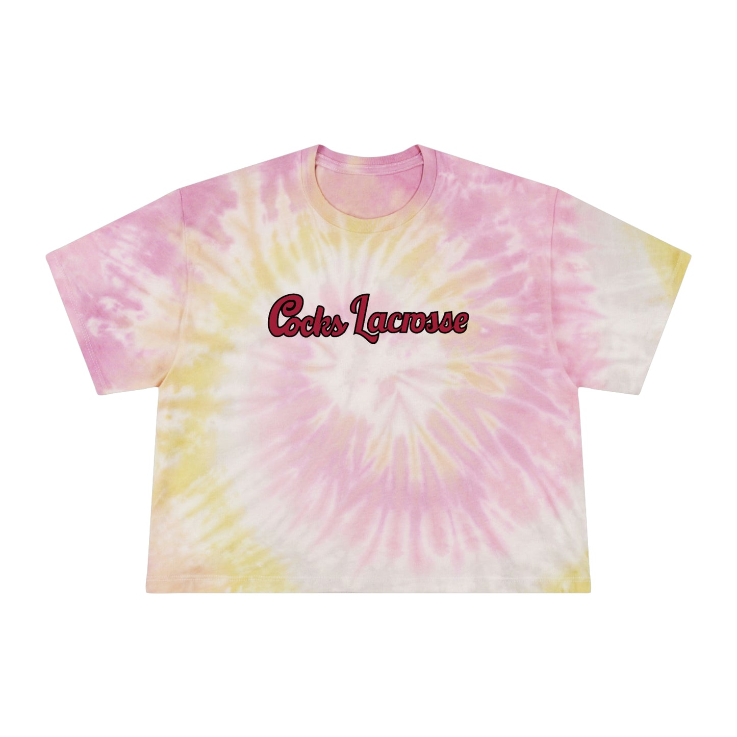 Women's Gamecocks Lacrosse Tie-Dye Crop Tee