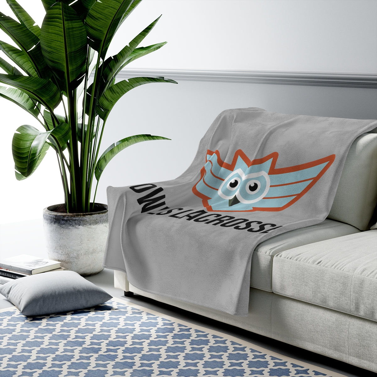 OWLS Lacrosse Velveteen Plush Blanket