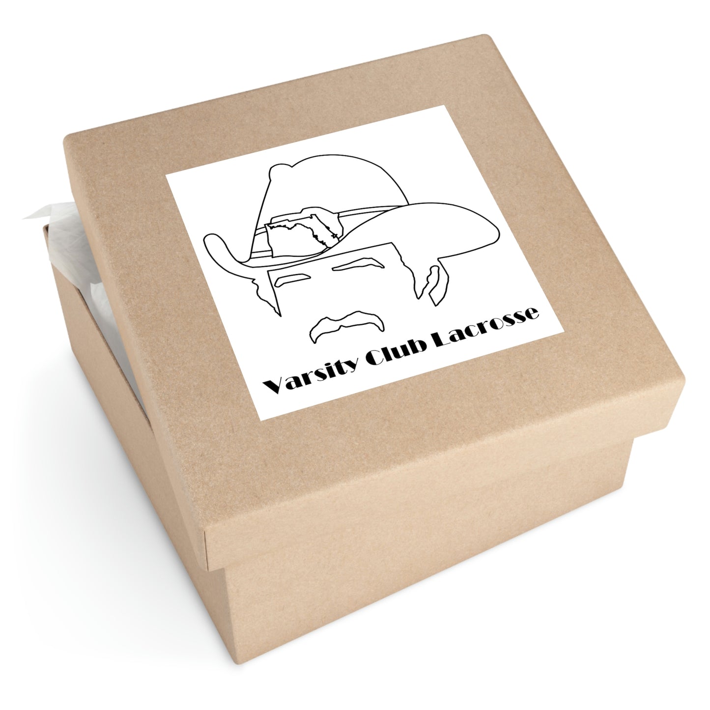 Varsity Club Lacrosse Square Stickers -  Indoor\Outdoor