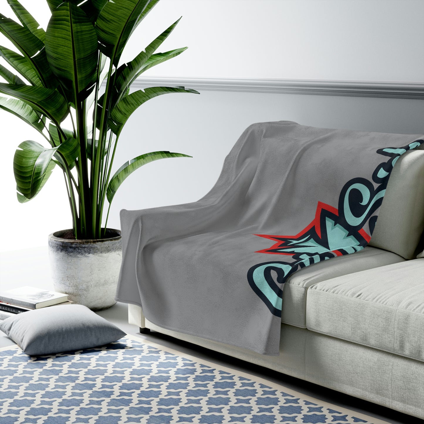 CitySide208 Lacrosse Velveteen Plush Blanket