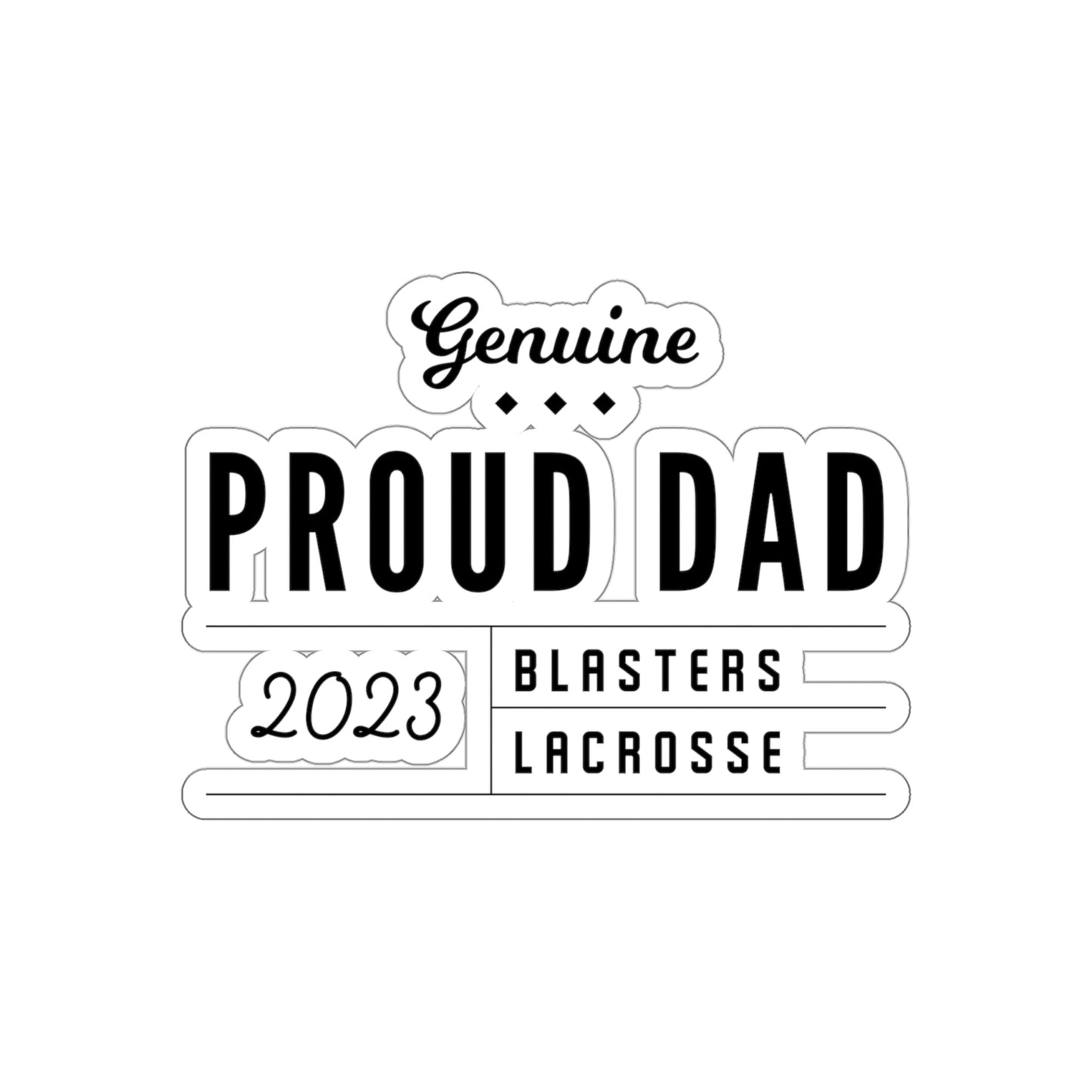 Blasters MS Lacrosse Die-Cut Stickers - Dad