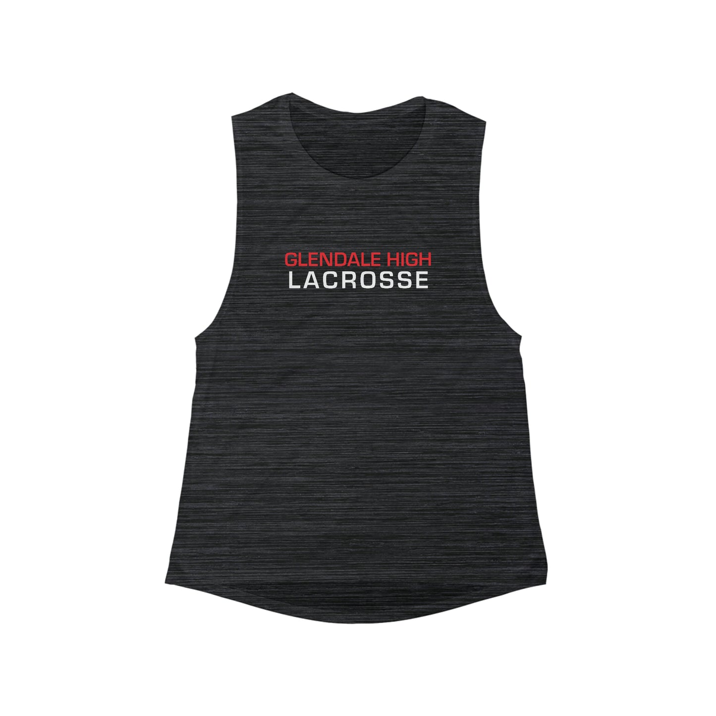 Women's Glendale HS Lacrosse Bella + Canvas Flowy Scoop Muscle Tank